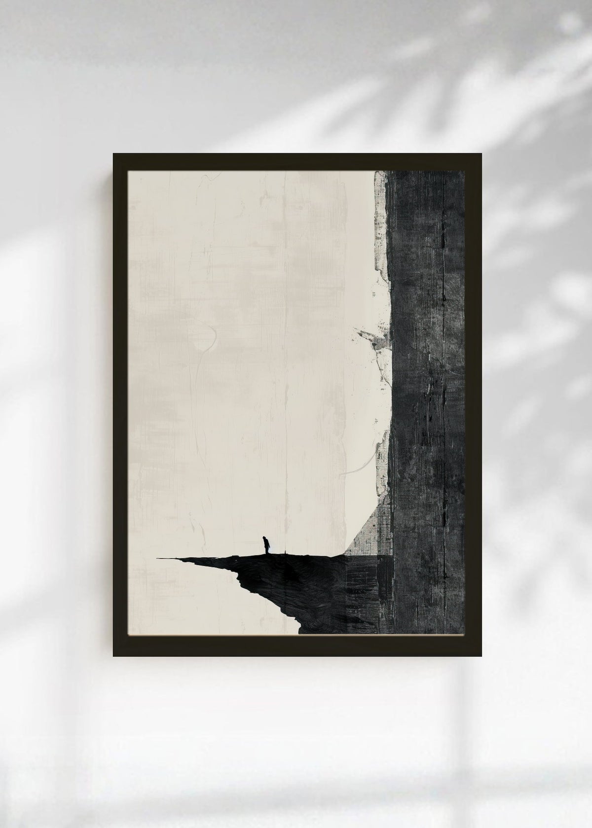 Cuadro Decorativo Abstracto, Acantilado Figura Crema