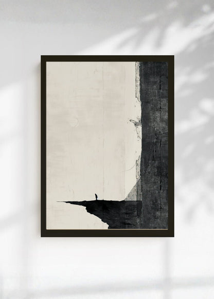 Cuadro Decorativo Abstracto, Acantilado Figura Crema