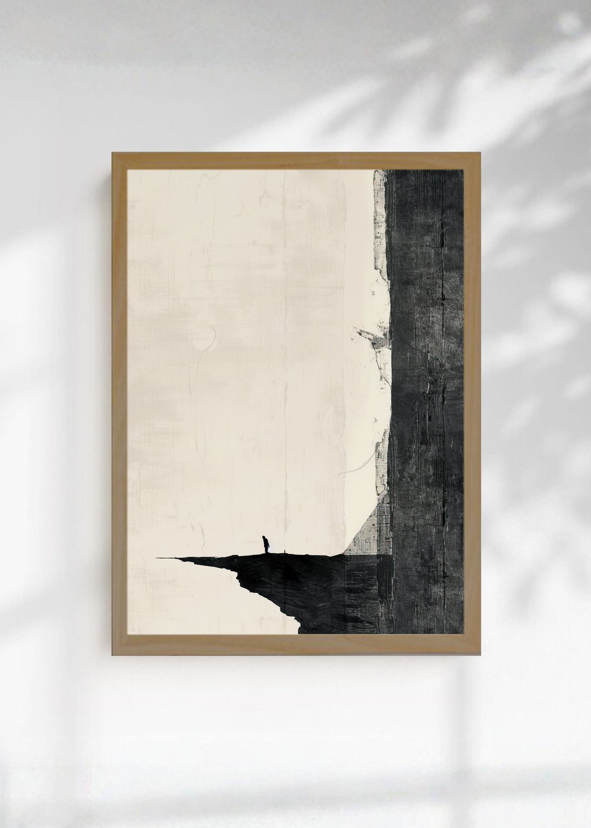 Cuadro Decorativo Abstracto, Acantilado Figura Crema
