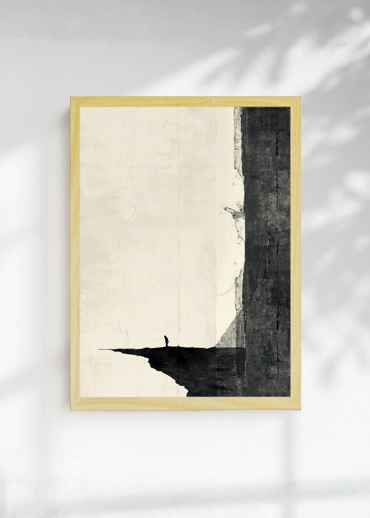 Cuadro Decorativo Abstracto, Acantilado Figura Crema