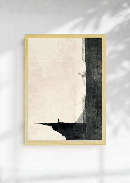 Cuadro Decorativo Abstracto, Acantilado Figura Crema