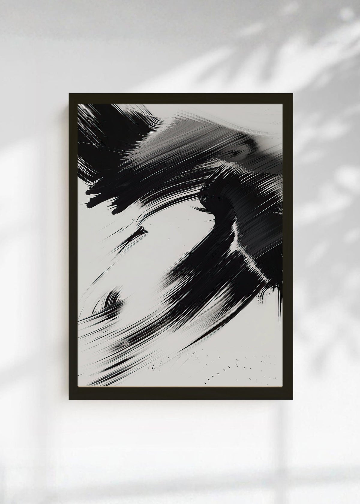 Cuadro Decorativo Abstracto, Barrido Pincel Blanco