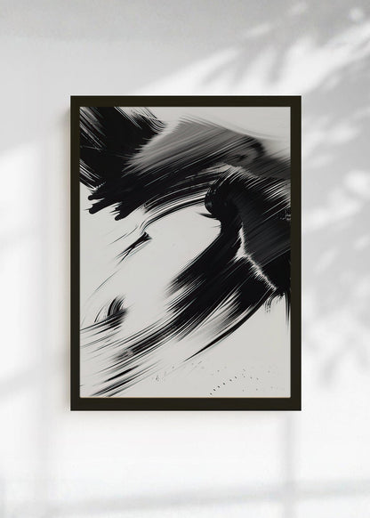 Cuadro Decorativo Abstracto, Barrido Pincel Blanco