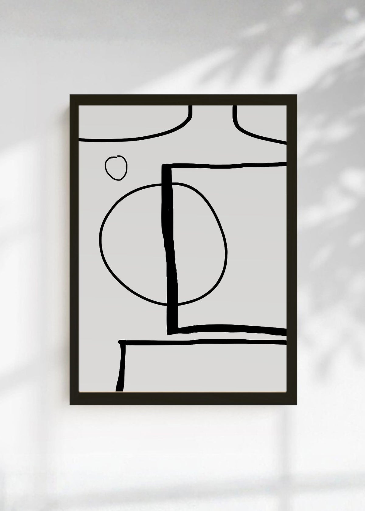 Cuadro Decorativo Abstracto, Círculo Líneas Minimal