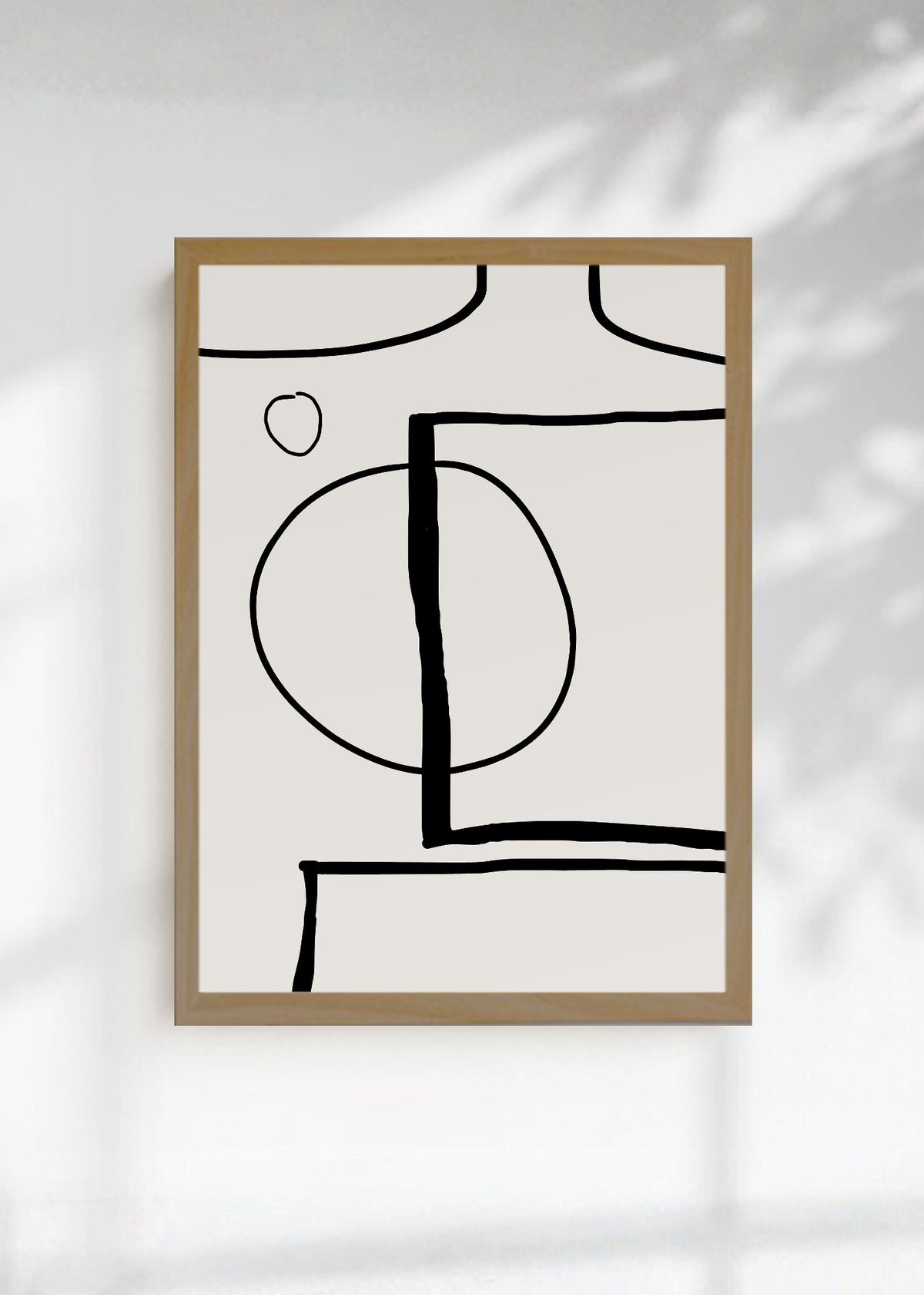 Cuadro Decorativo Abstracto, Círculo Líneas Minimal