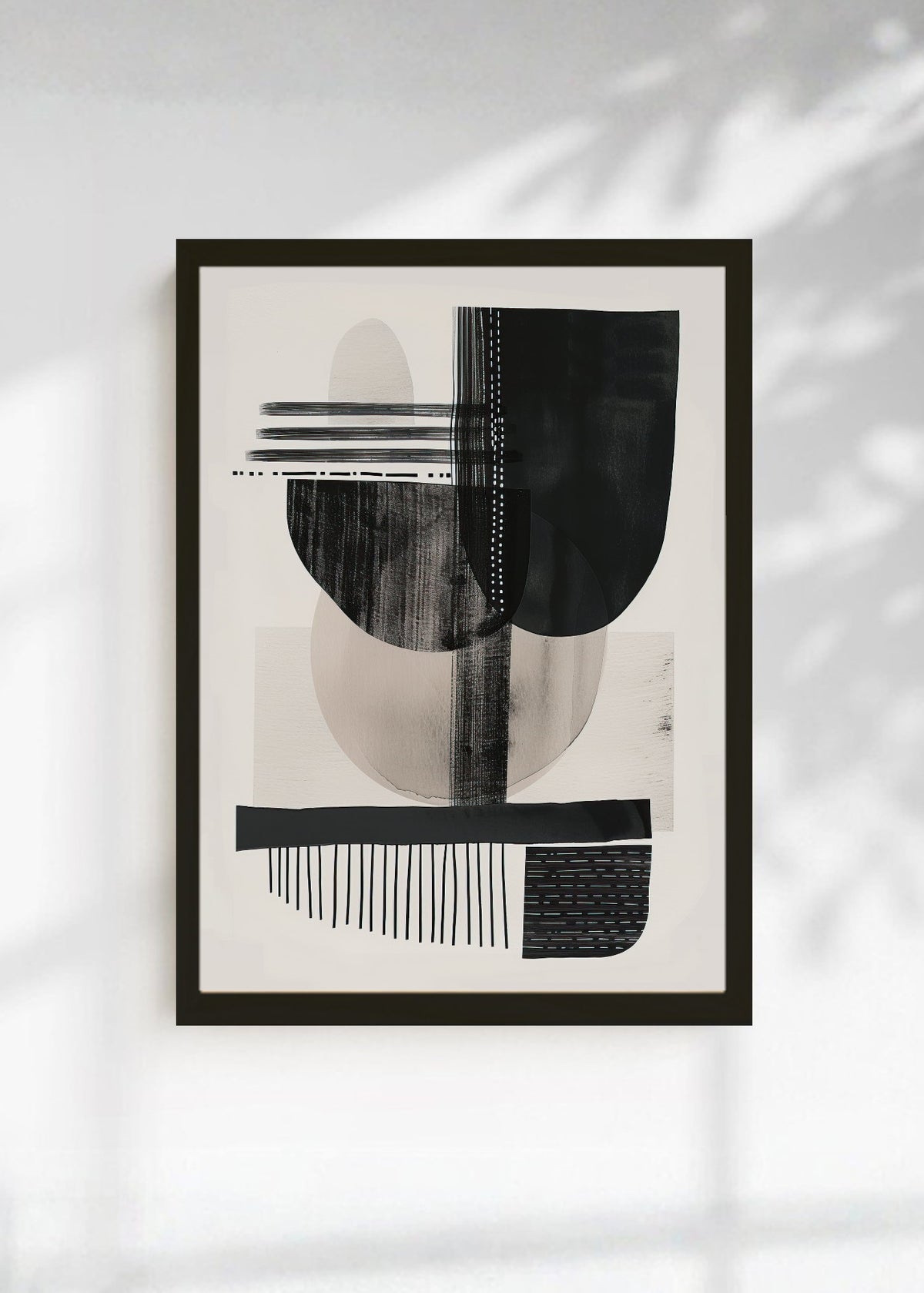 Cuadro Decorativo Abstracto, Collage Formas Beige