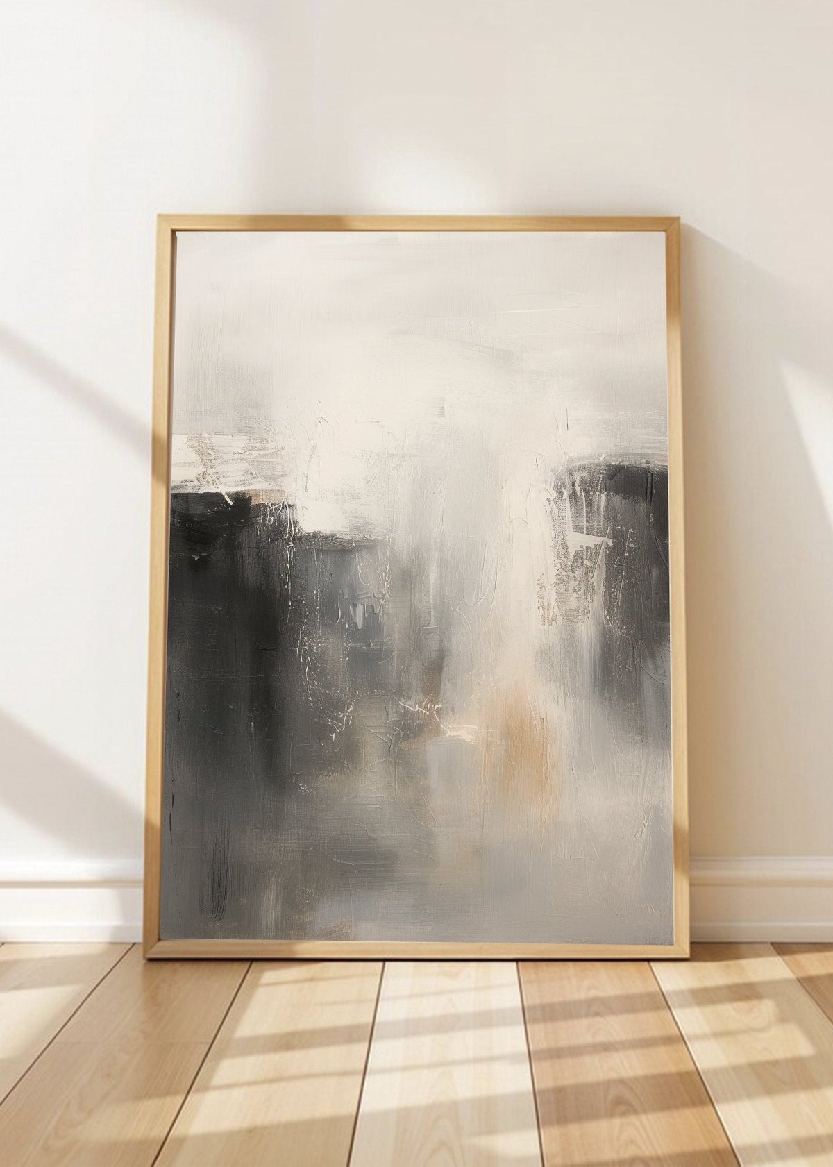 Cuadro Decorativo Abstracto, Degradé Gris Suave