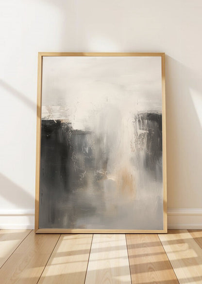Cuadro Decorativo Abstracto, Degradé Gris Suave