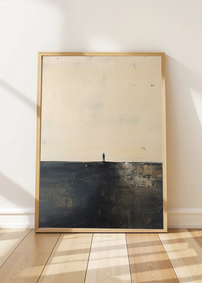 Cuadro Decorativo Abstracto, Figura Acantilado Oscuro