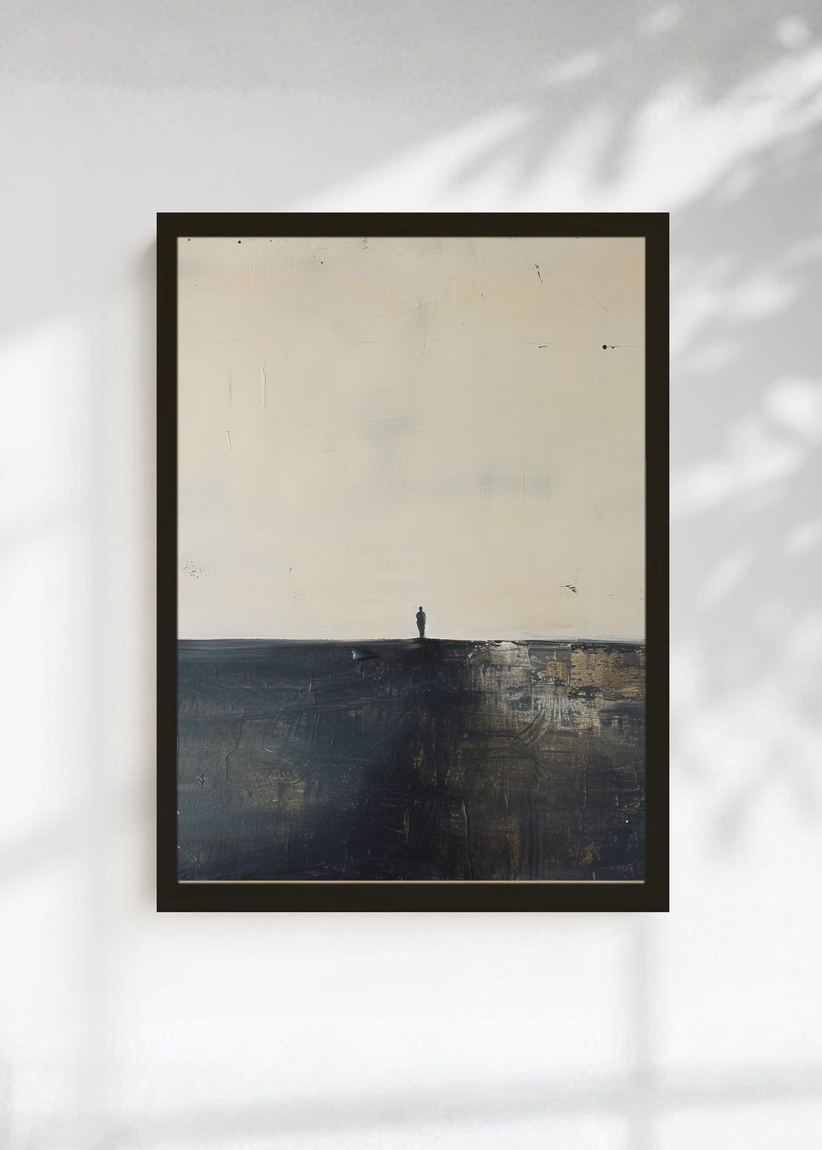 Cuadro Decorativo Abstracto, Figura Acantilado Oscuro