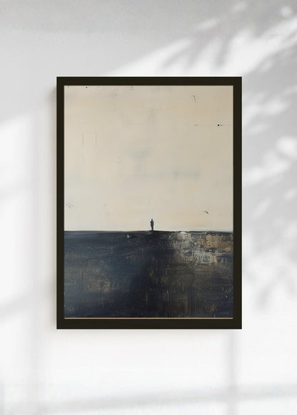 Cuadro Decorativo Abstracto, Figura Acantilado Oscuro