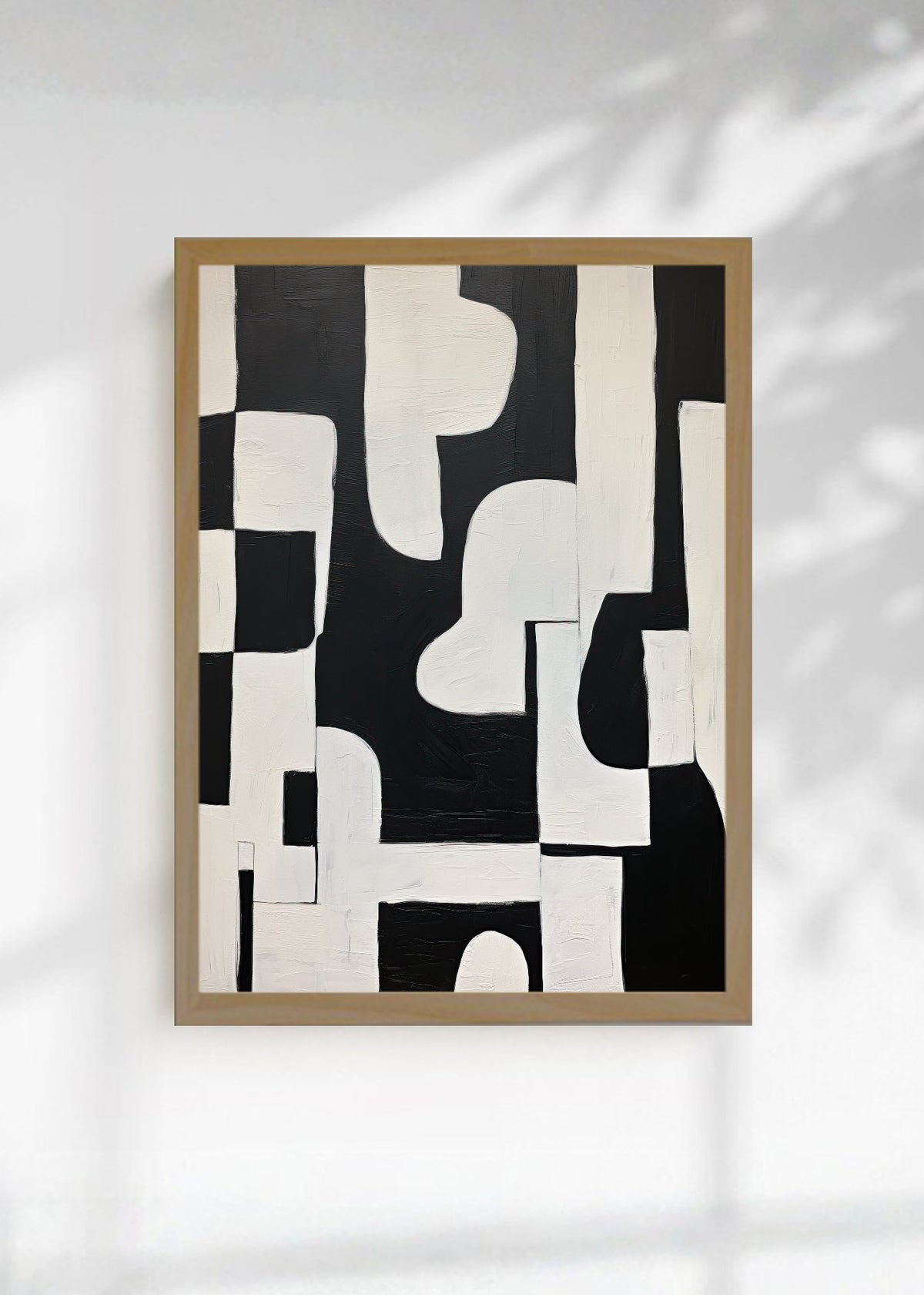 Cuadro Decorativo Abstracto, Formas Columna Negro
