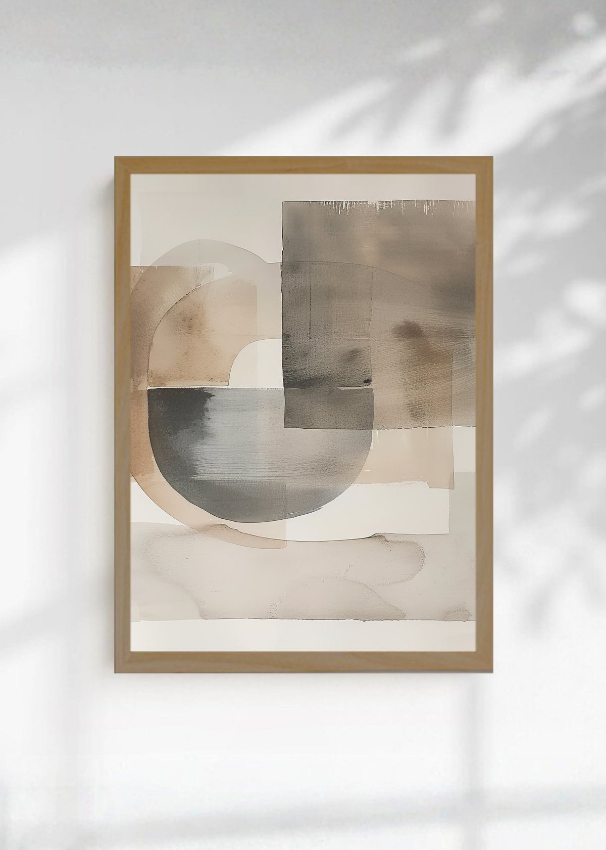 Cuadro Decorativo Abstracto, Formas Gris Superpuestas