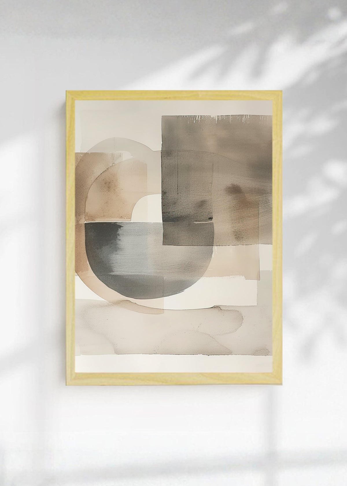 Cuadro Decorativo Abstracto, Formas Gris Superpuestas