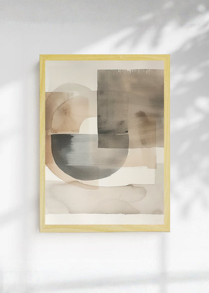 Cuadro Decorativo Abstracto, Formas Gris Superpuestas