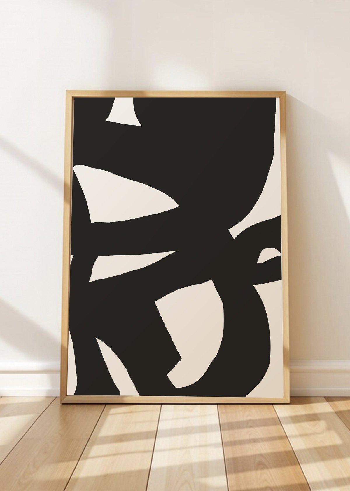 Cuadro Decorativo Abstracto, Formas Negras Orgánicas