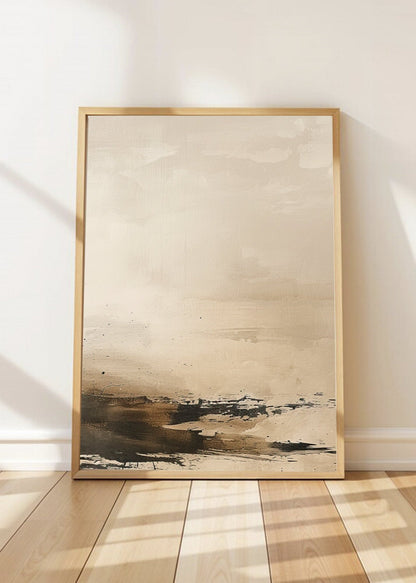 Cuadro Decorativo Abstracto, Horizonte Beige Marrón