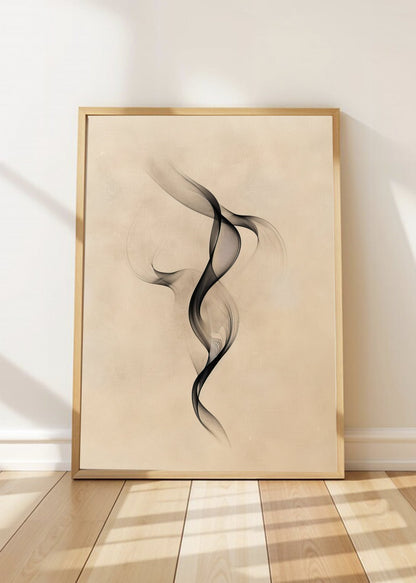 Cuadro Decorativo Abstracto, Humo Fino Beige