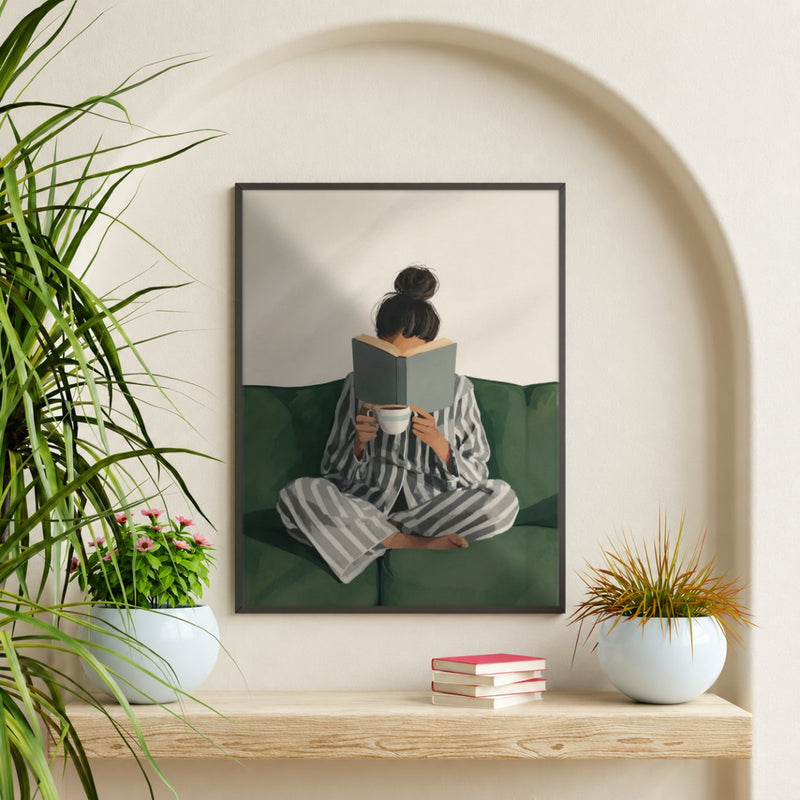 Ilustraciones Modernas Mujer Lectora