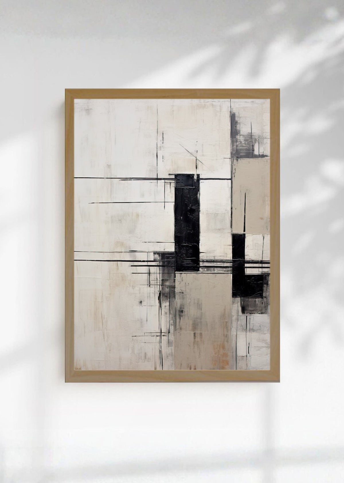 Cuadro Decorativo Abstracto, Líneas Finas Gris