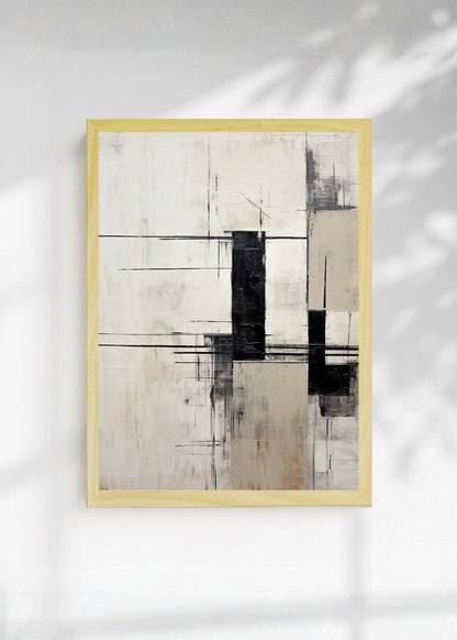Cuadro Decorativo Abstracto, Líneas Finas Gris