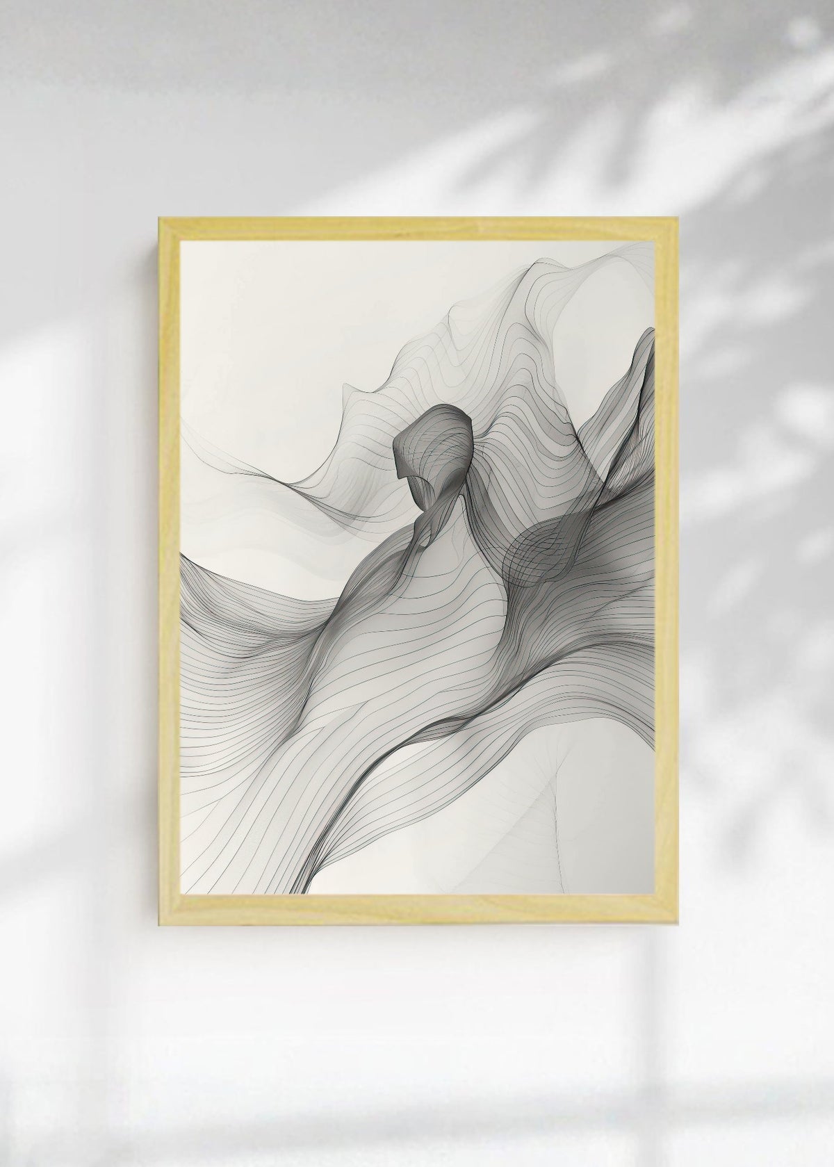 Cuadro Decorativo Abstracto, Malla Fina Gris