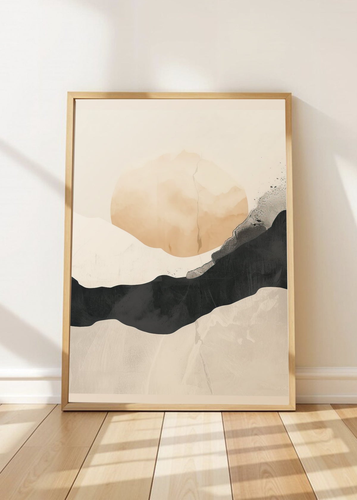 Cuadro Decorativo Abstracto, Nube Colinas Beige