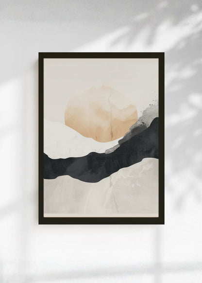Cuadro Decorativo Abstracto, Nube Colinas Beige