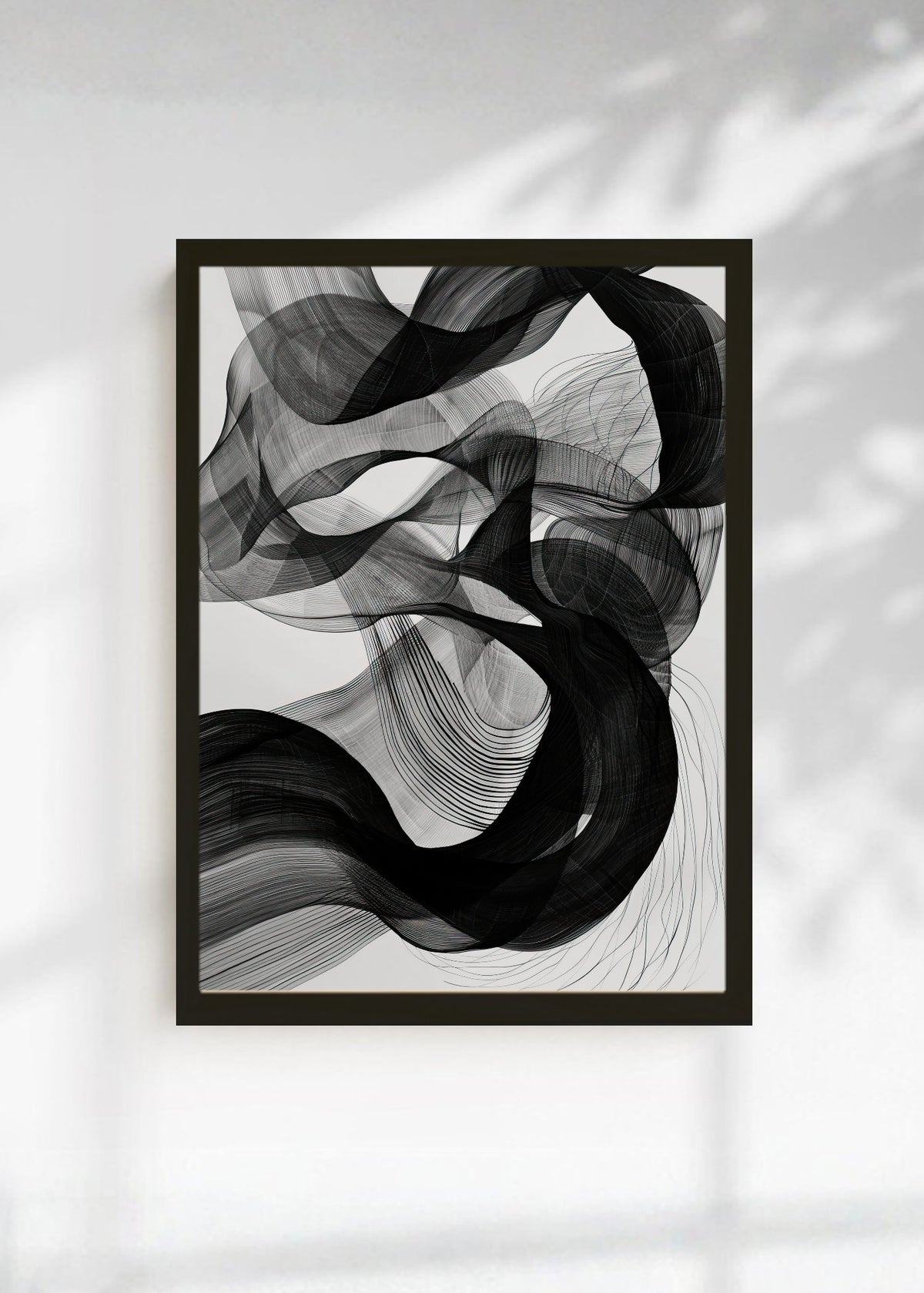 Cuadro Decorativo Abstracto, Remolino Humo Negro