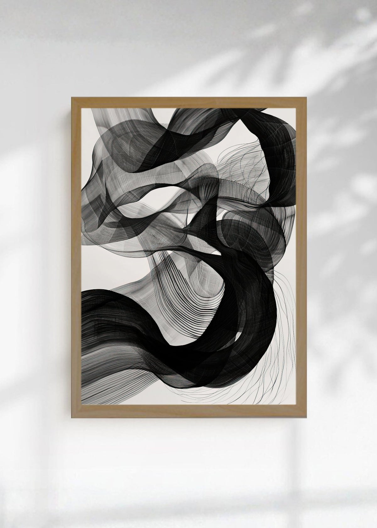 Cuadro Decorativo Abstracto, Remolino Humo Negro