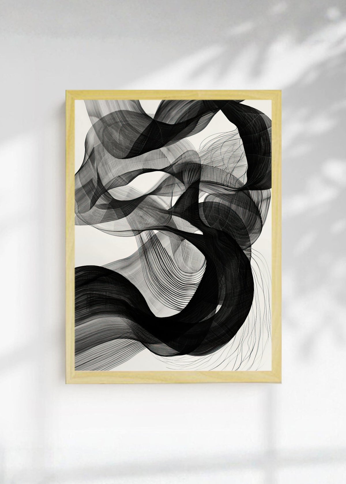 Cuadro Decorativo Abstracto, Remolino Humo Negro