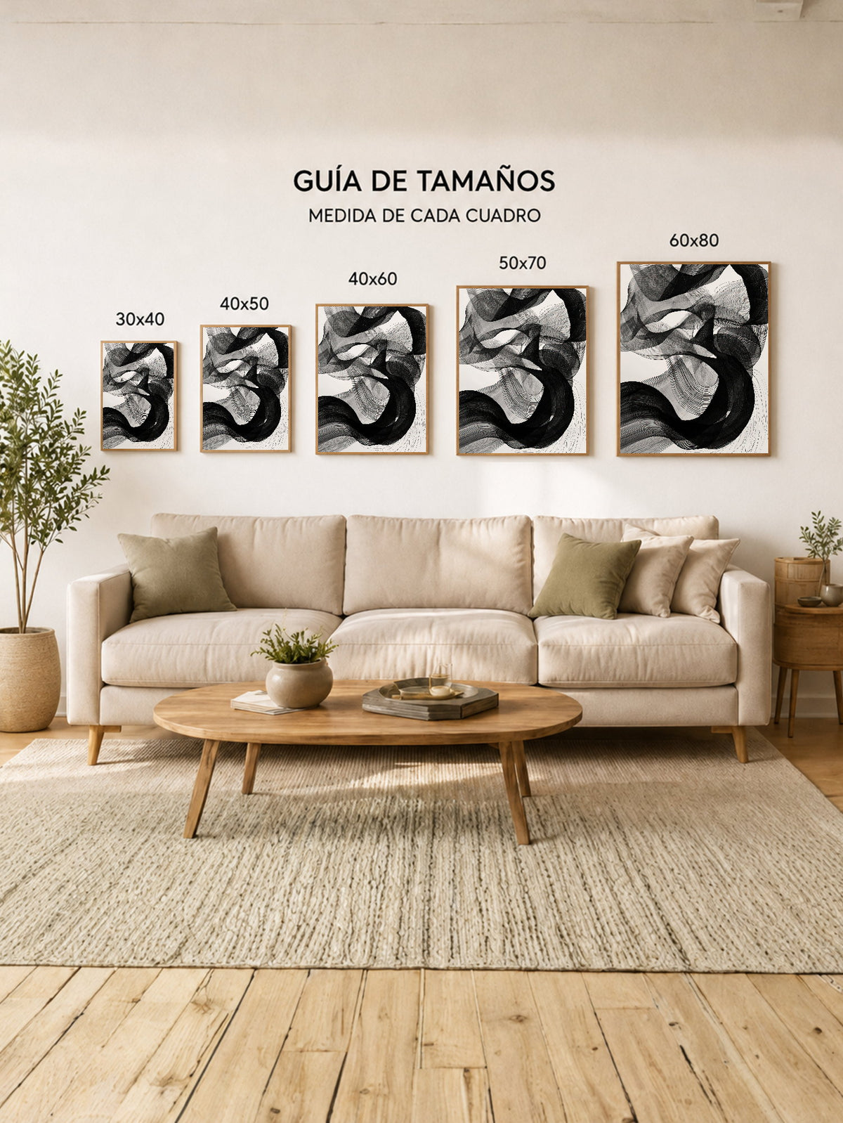 Cuadro Decorativo Abstracto, Remolino Humo Negro