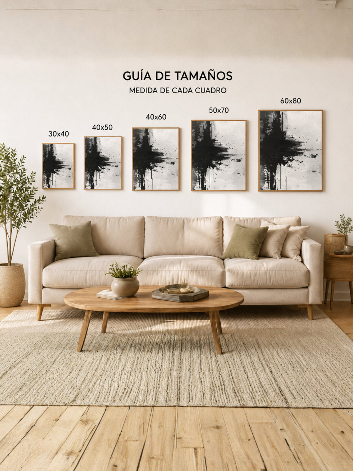 Cuadro Decorativo Abstracto, Salpicadura Vertical Gris