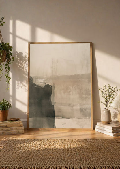 Cuadro Decorativo Abstracto, Suave Verde Gris