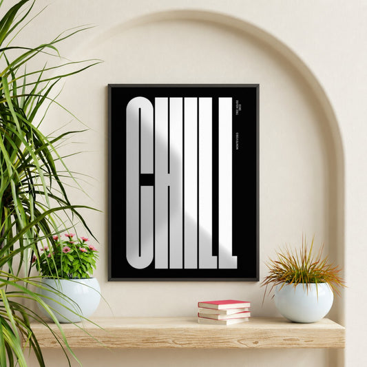 Cuadro Decorativo Abstractos, Tipografía y Motivación Chill