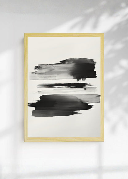 Cuadro Decorativo Abstracto, Trazos Horizontales Blanco