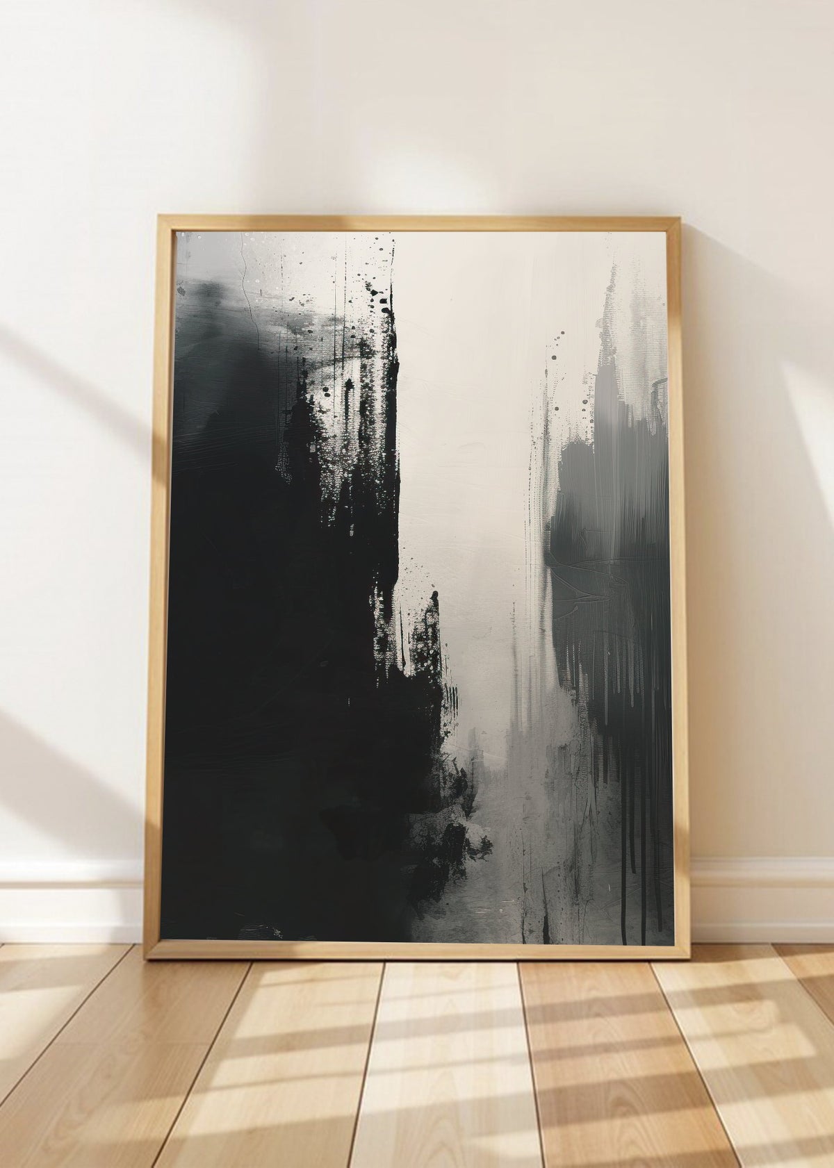 Cuadro Decorativo Abstracto, Vertical Gris Oscuro