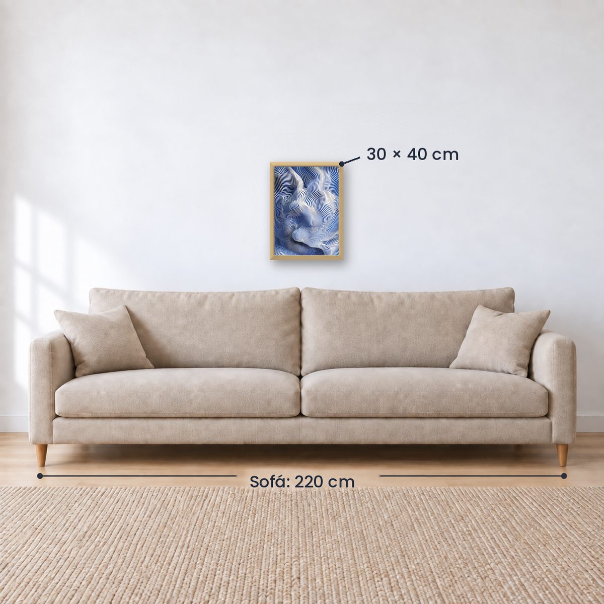 Cuadro Decorativo Azul como el mar AZUL I