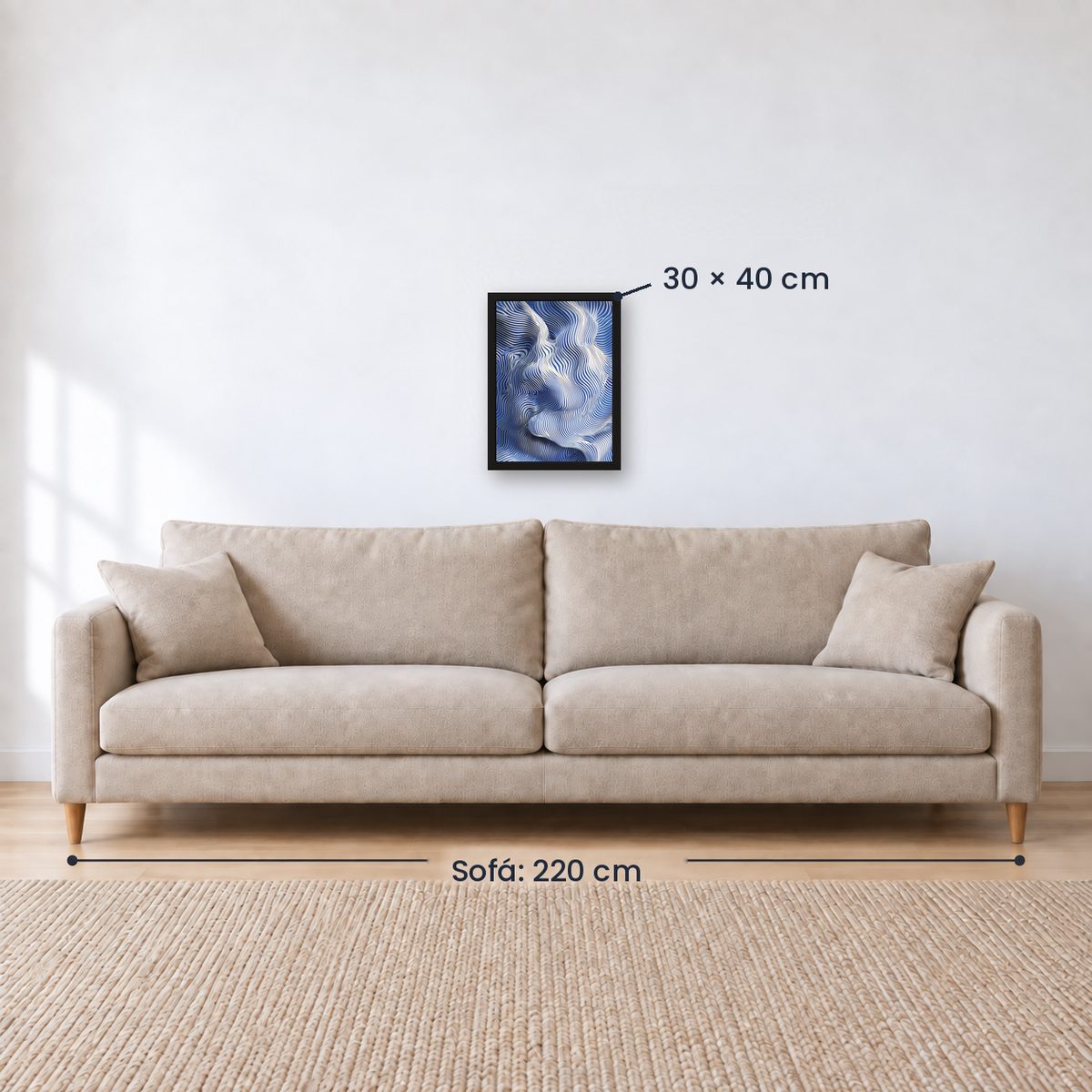Cuadro Decorativo Azul como el mar AZUL I