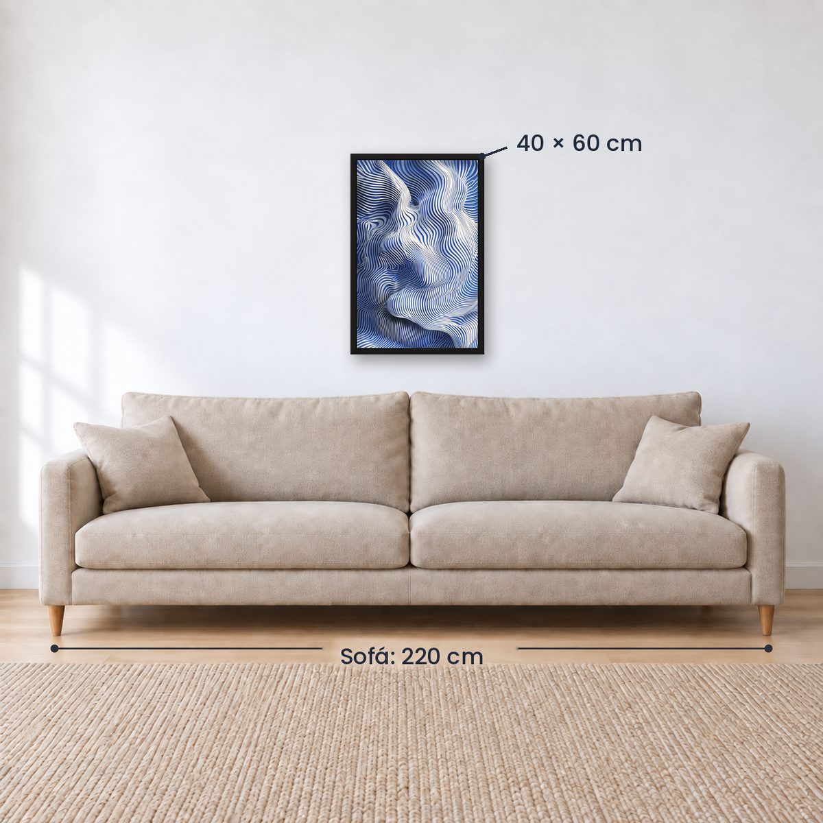 Cuadro Decorativo Azul como el mar AZUL I