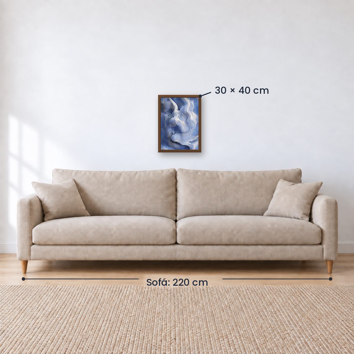 Cuadro Decorativo Azul como el mar AZUL I