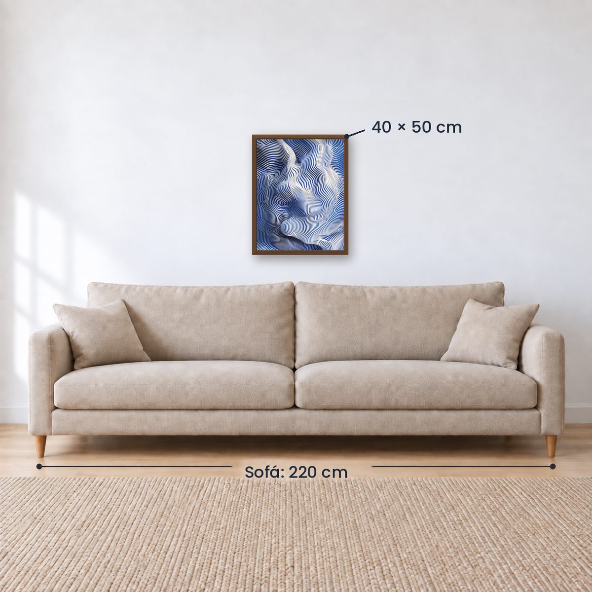Cuadro Decorativo Azul como el mar AZUL I