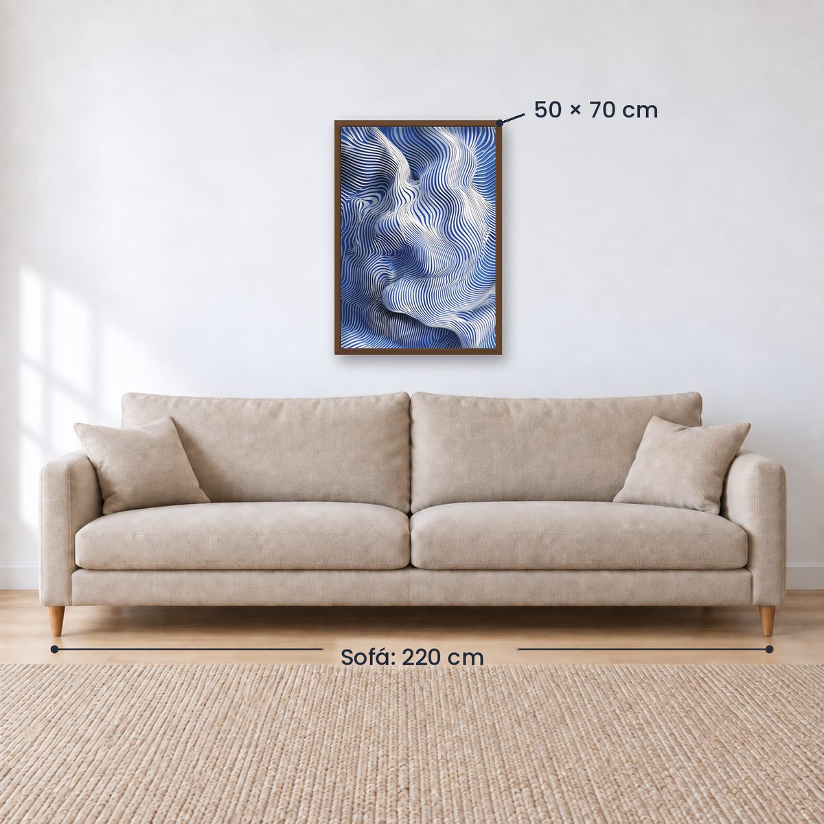 Cuadro Decorativo Azul como el mar AZUL I