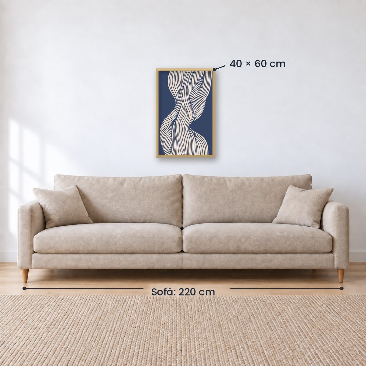 Cuadro Decorativo Azul como el mar AZUL II