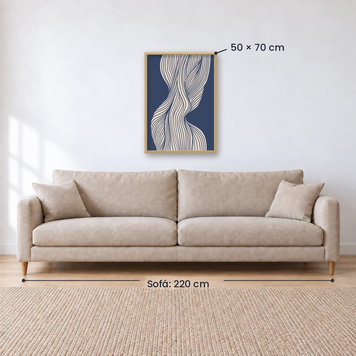Cuadro Decorativo Azul como el mar AZUL II