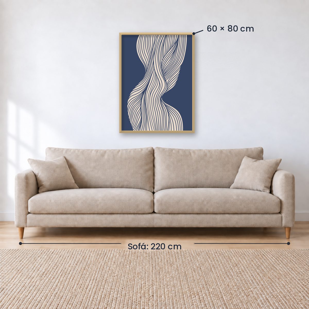 Cuadro Decorativo Azul como el mar AZUL II