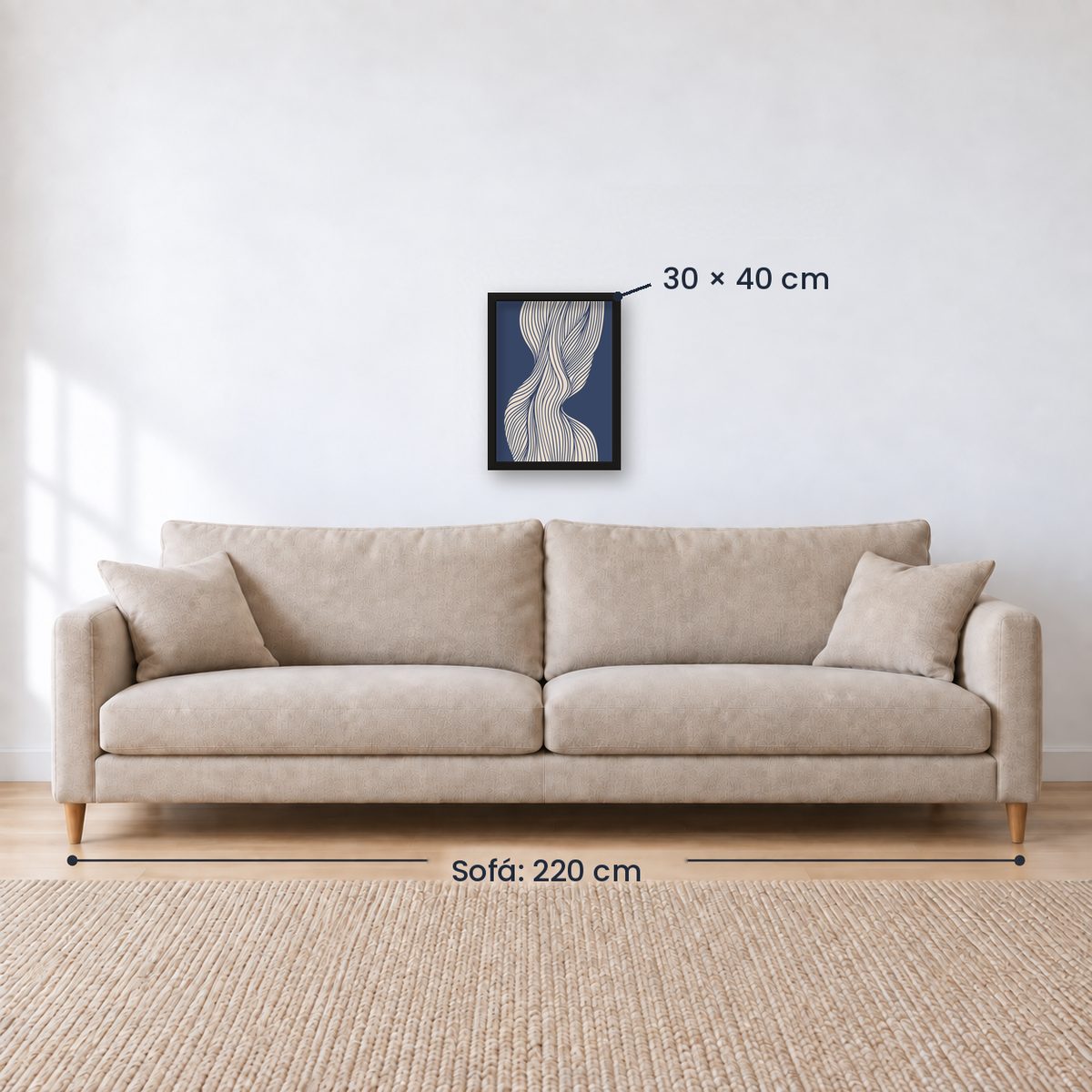 Cuadro Decorativo Azul como el mar AZUL II