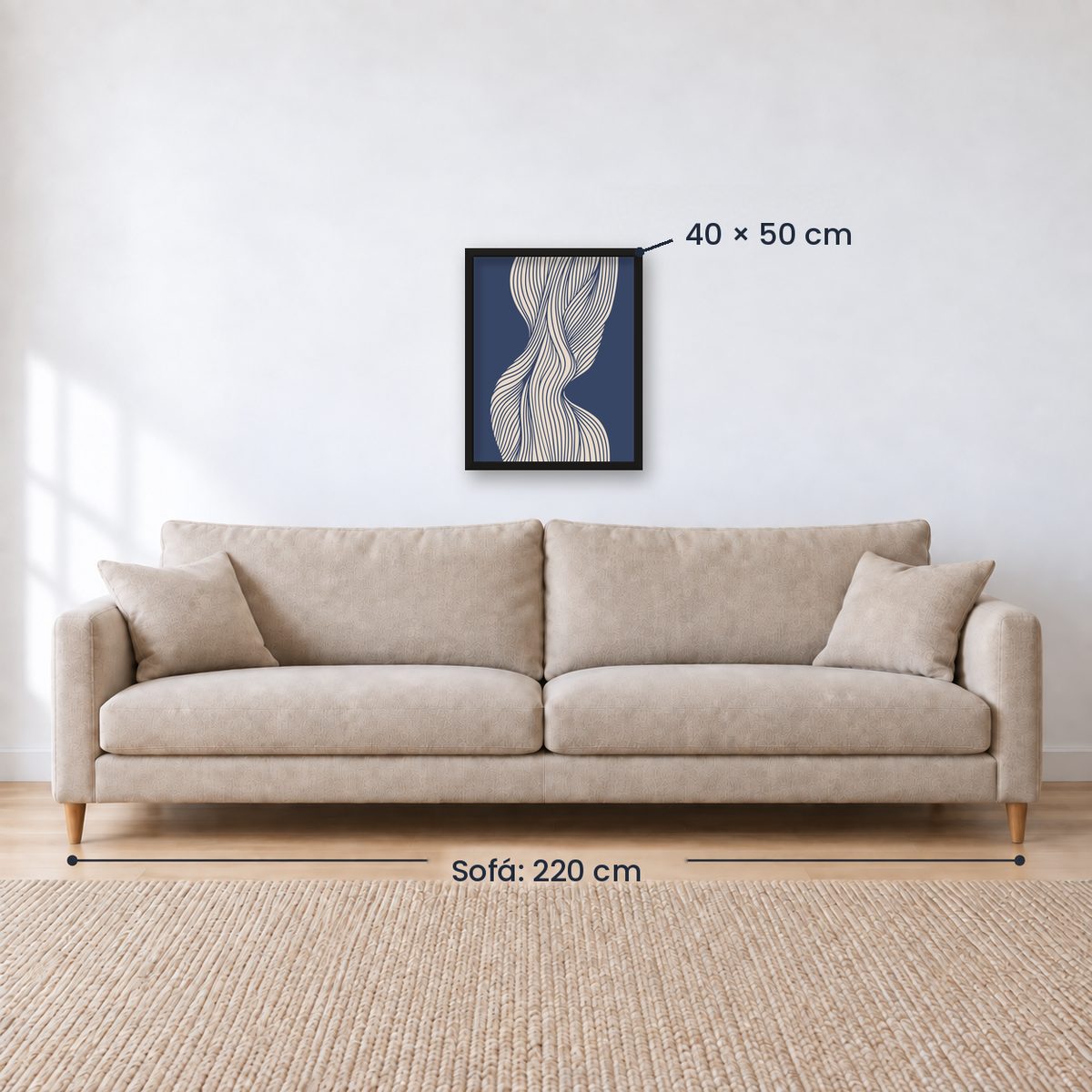 Cuadro Decorativo Azul como el mar AZUL II