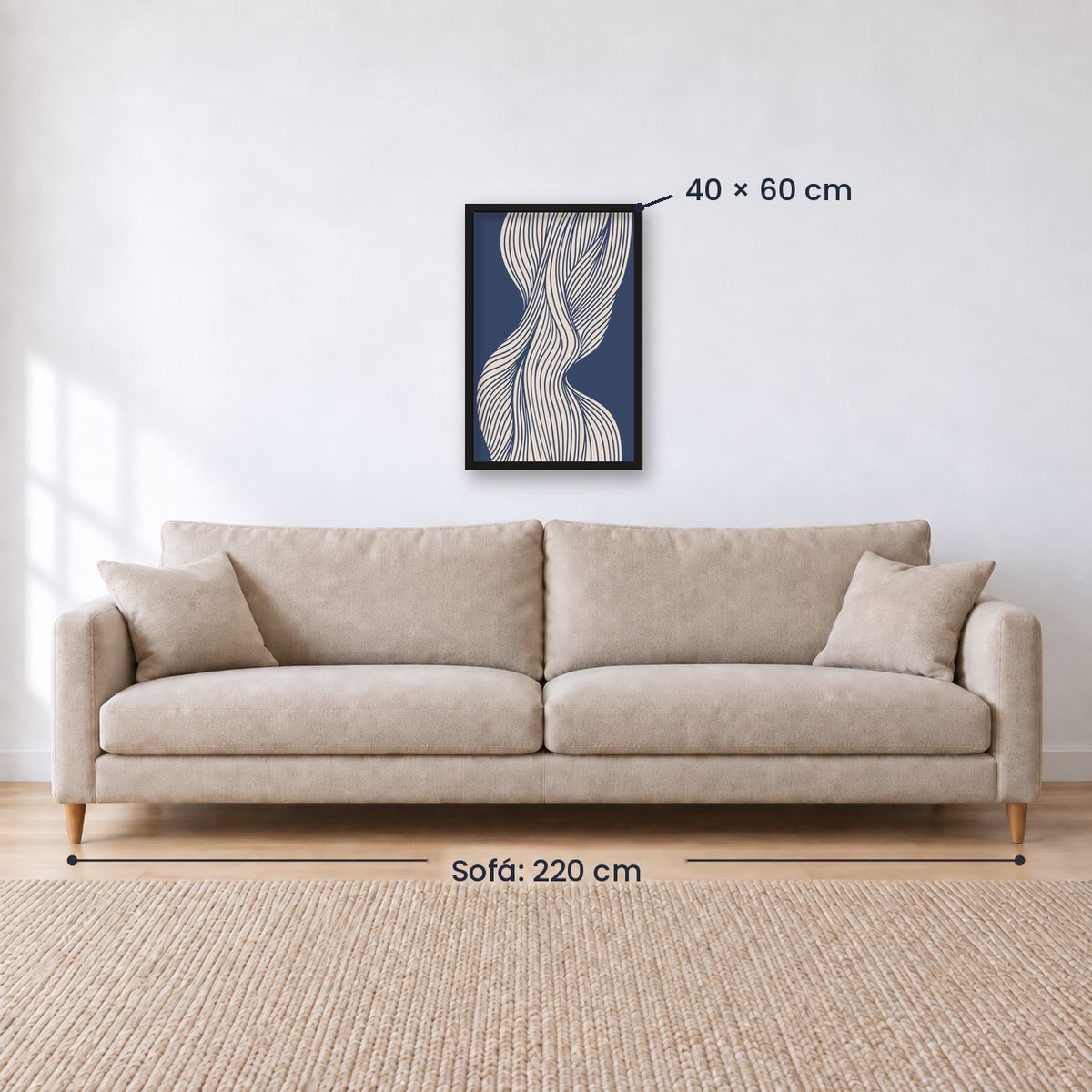 Cuadro Decorativo Azul como el mar AZUL II