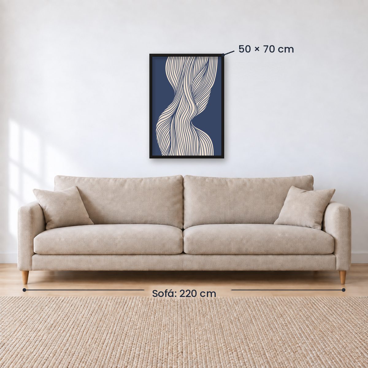 Cuadro Decorativo Azul como el mar AZUL II